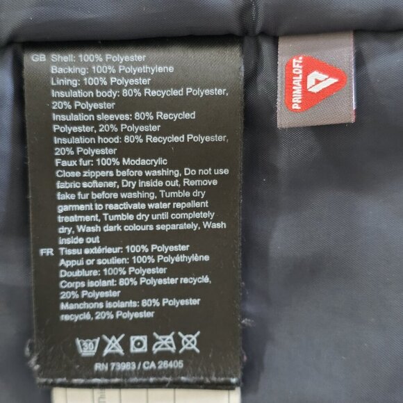 Helly Hansen Reine Parka Men XL Navy Blue LS Pockets Primaloft Waterproof FLAW - Picture 12 of 16